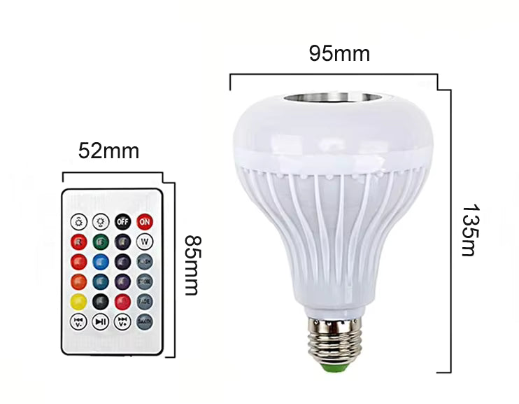 Colorful Light Bulb Remote Control with Bluetooth Speaker