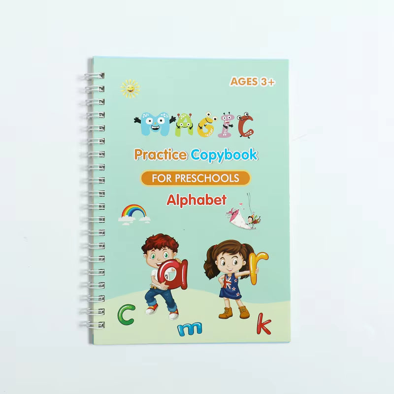 Sank Magic Book Handwriting English Copybook With Drawing Pens for Kids