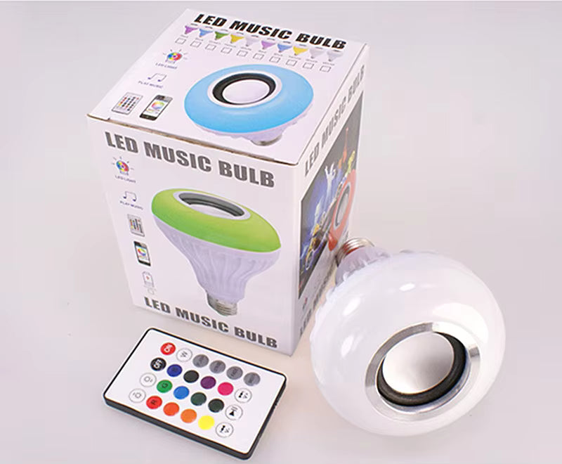 Colorful Light Bulb Remote Control with Bluetooth Speaker