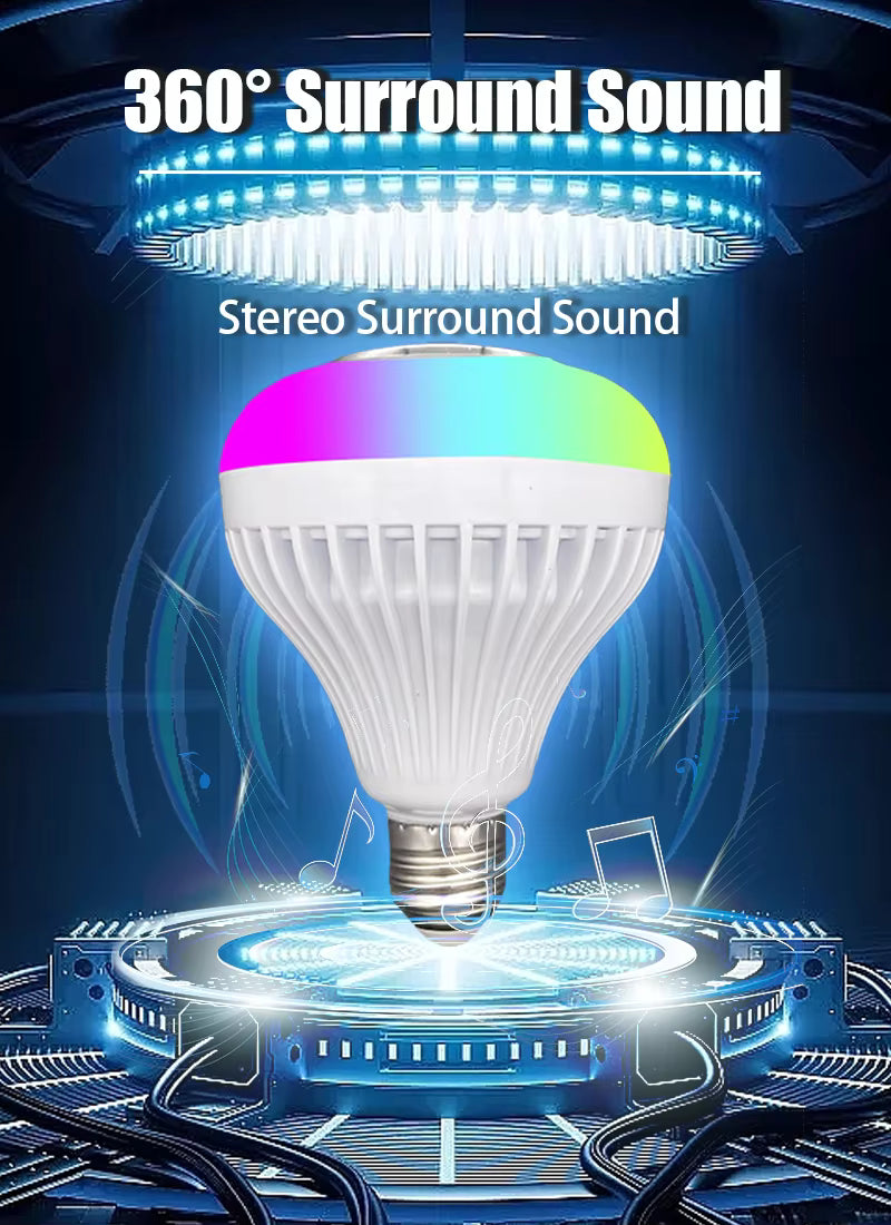 Colorful Light Bulb Remote Control with Bluetooth Speaker