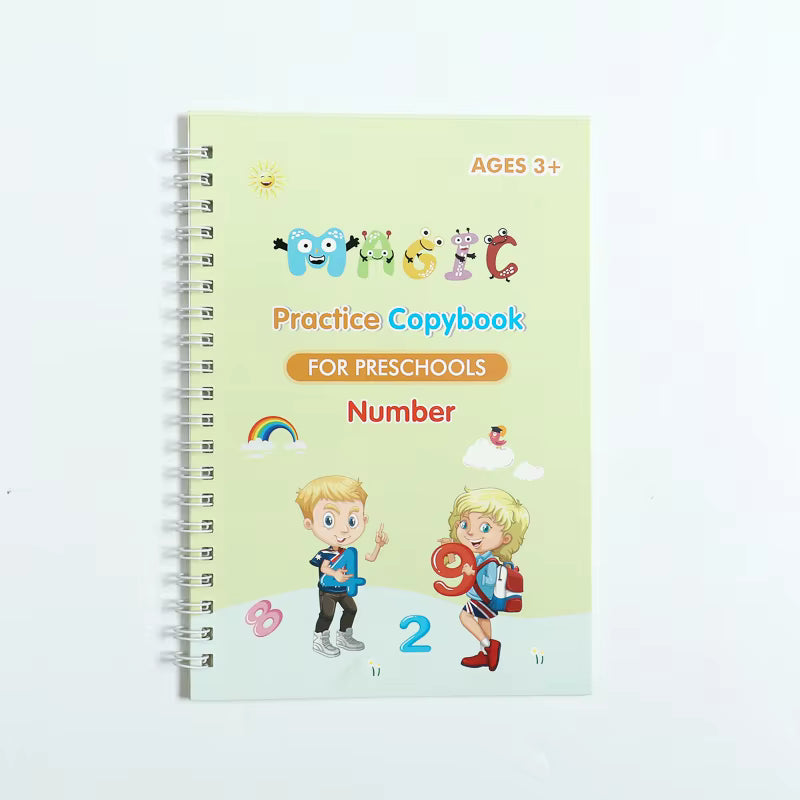 Sank Magic Book Handwriting English Copybook With Drawing Pens for Kids