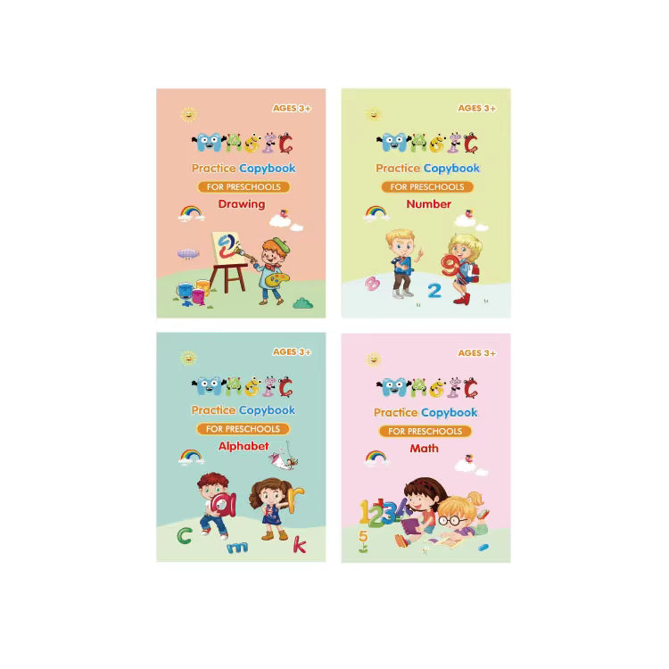 Sank Magic Book Handwriting English Copybook With Drawing Pens for Kids