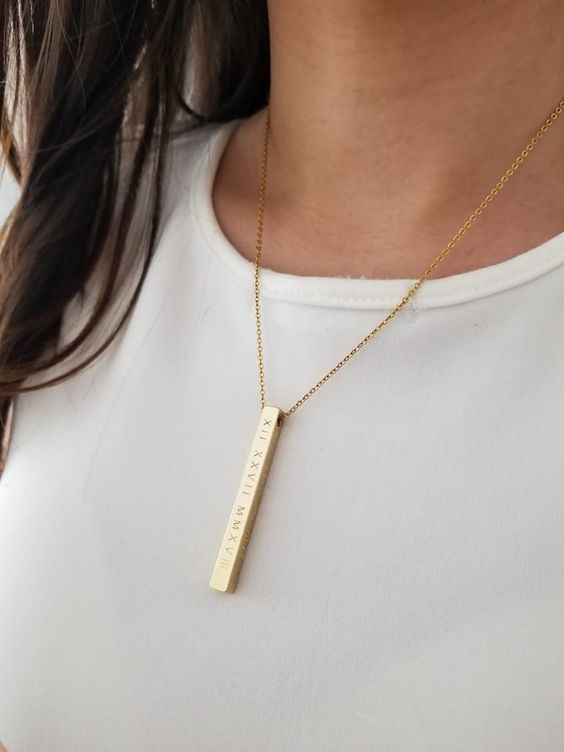 PERSONALISED BAR PENDANT NECKLACE