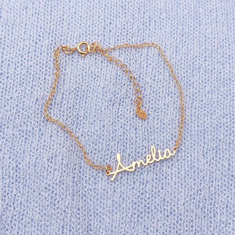 Sterling Silver name bracelet, Baby name bracelet