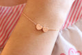 Tiny initial heart bracelet