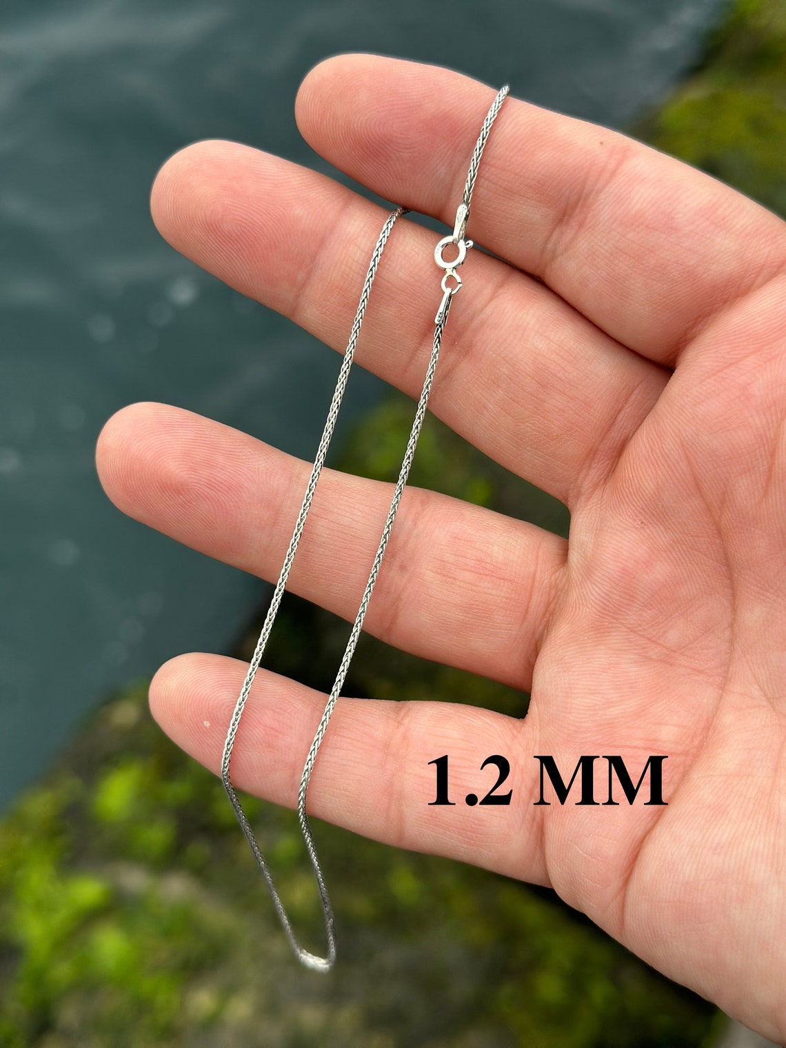 Thin Foxtail Necklace, Bali Chain, Oxidized Necklace, Antique Chain